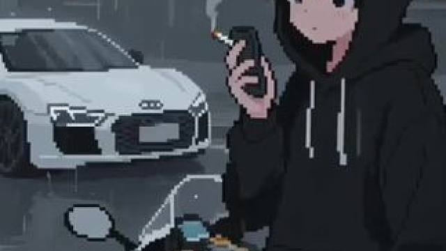 ||后来每个像你的轮廓 都是时光寄来的未读情书#像素画#她