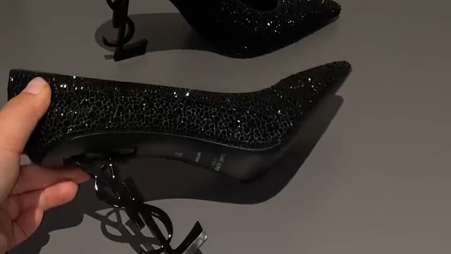 25新款圣罗兰满钻高跟鞋 无与伦比的美️水钻高跟鞋 仙女高跟鞋 辣妹高跟鞋 高端女鞋 高跟鞋CP