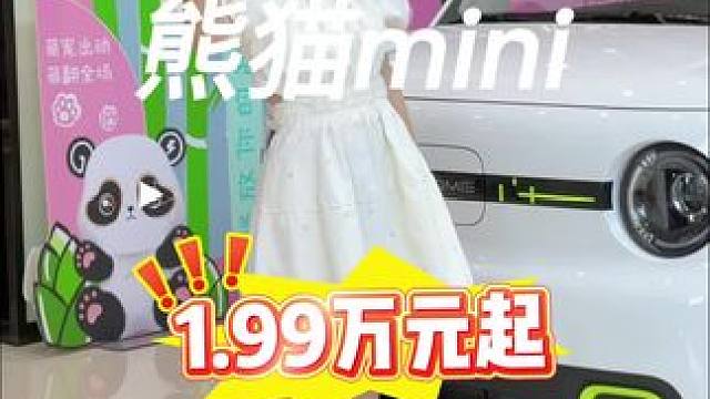 熊猫mini200Km1.99万起#适合女生开的车 #吉利熊猫mini #吉利熊猫mini #熊猫m