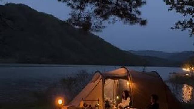 宁静平和的露营夜晚#露营报告