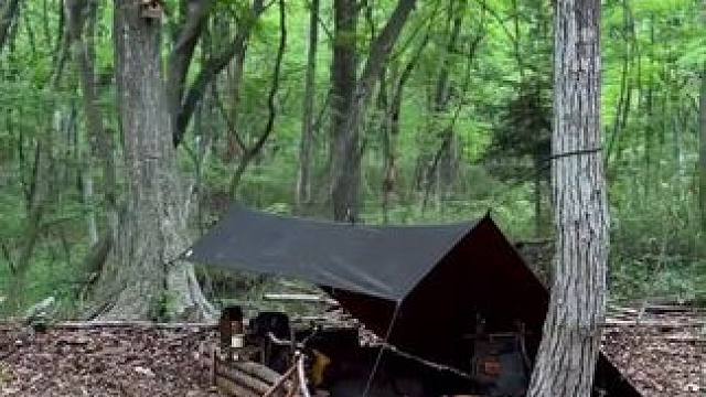 一张天幕也可以玩的很细致#露营报告