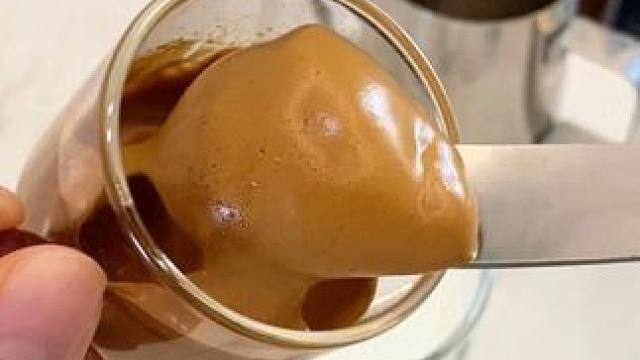 咖啡粉也能打出绵密的四百次咖啡，酒酿拿铁包好喝的#400次咖啡 #酒酿冰奶 #自制咖啡