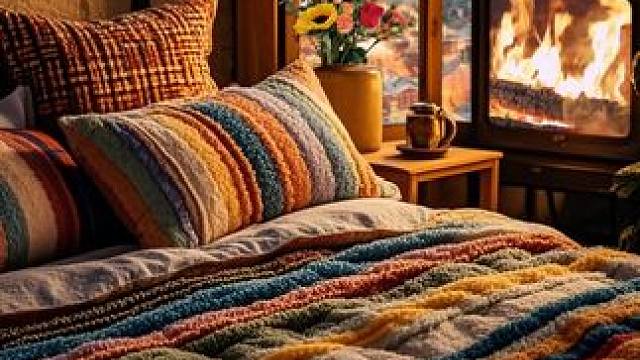 寒冷的冬夜，在这间舒适小屋入睡，伴着嘶吼的风雪声 #白噪音 #助眠视频 #助眠解压 #我的小窝 #深