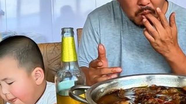 沙和尚大孙子爱吃肥肉，#什么下酒菜不胖