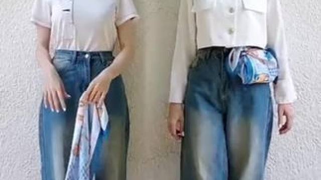 日常生活服装搭配与丝巾装饰技巧教程 #创作者伙伴计划 #种草 #夏季穿搭 #显瘦穿搭 #韩系穿搭