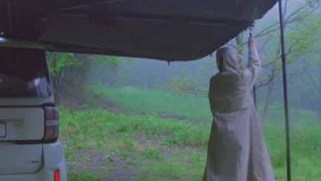 开小电车雨天露营 #露营报告 #雨中露营报告