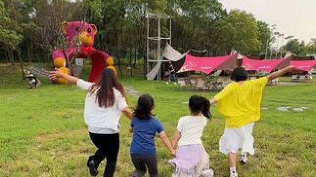 假期不出南昌 在扬子洲找到了大人小孩都能玩耍一天的好地方#撒野城市户外会客厅#南昌户外露营#团建聚会