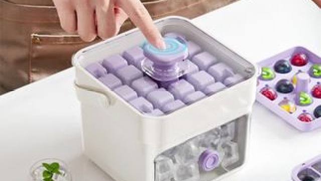 #郝劭文 按压冰块模具制冰盒调酒可乐冻冰球神器大容量储冰家用食品级冰桶 #冰格模具 #冰爽一夏 #双