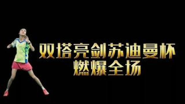 如此对手，绝不手软，一个字，牛！#双塔组合 #羽毛球精彩片段