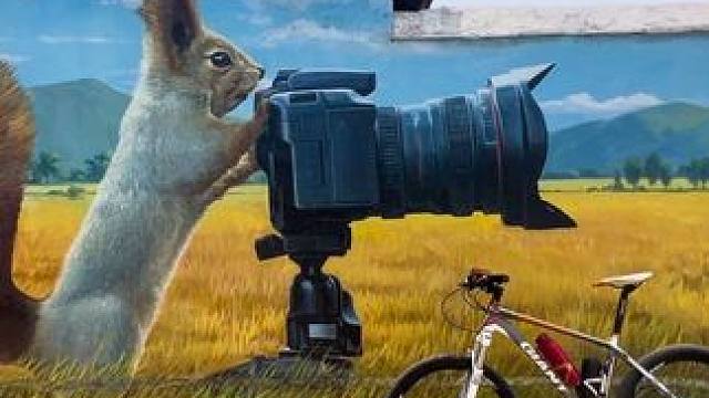 骑山地车去七甲镇乡村，每次总能发现不一样的风景～ #美丽乡村墙绘