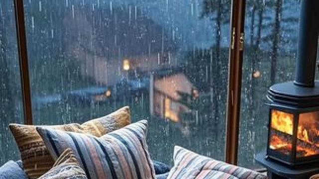 雷雨夜的观景小屋，可以放松身心和睡眠 #白噪音 #助眠视频 #助眠解压 #雨声助眠 #我的小窝