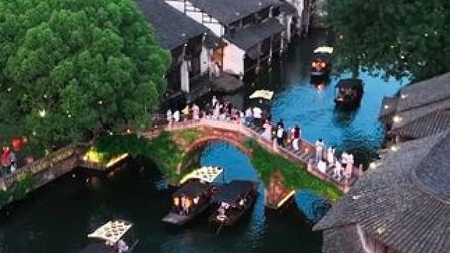 #乌镇水乡特有的龙舟船宴  这个端午的乌镇，真就是浸在艾草香里的水墨长卷啊#端午来乌镇沉浸式当一天原