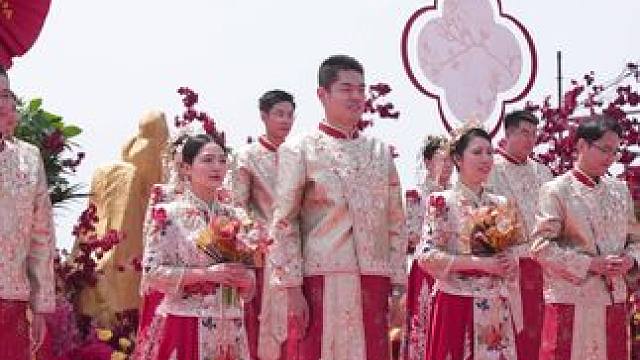 这个海边集体婚礼 就是幸福n次方啊！#海尔给员工举办集体婚礼  #海尔  #海尔集体婚礼  #崂山海