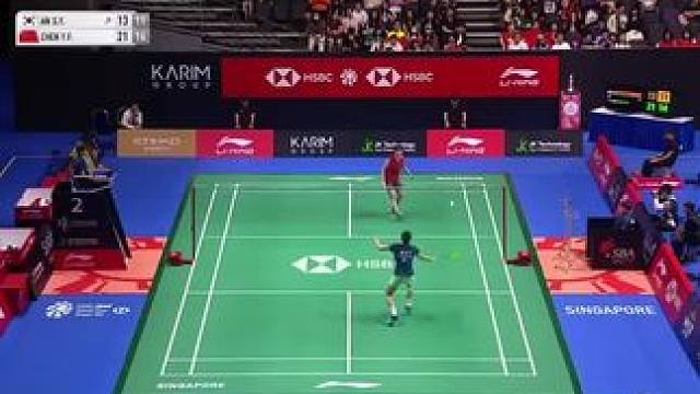 2025超级750新加坡公开赛陈雨菲2-0轻取小安子#陈雨菲#安洗莹 #中国羽毛球队 #女单 #王祉