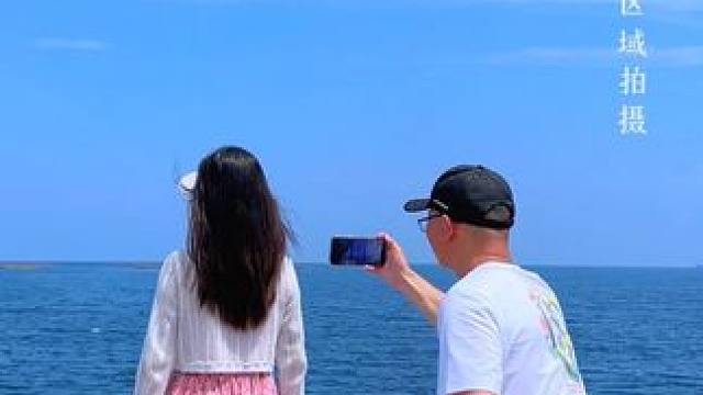 海边游玩试试这样拍也太美了，简单易学又好看！#手机摄影 #海边美景 #治愈系风景#一起去看海