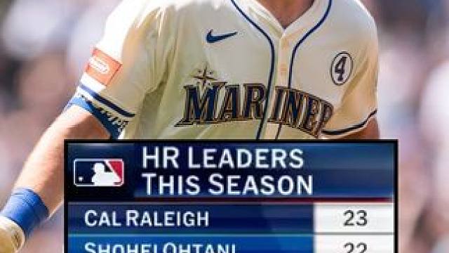 本垒打榜首易主！水手重炮卡尔-罗利三场四轰完成赛季第23支本垒打超越大谷翔平，帮助水手系列赛逆转双城