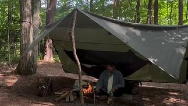 一张天幕一个吊床去流浪 #露营报告