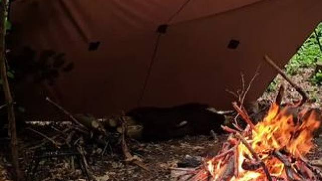 下雨天焚火 #户外露营 #露营报告