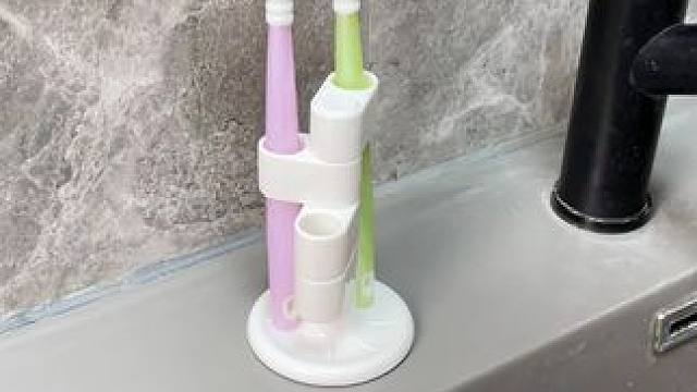 家用#牙刷收纳架  #创意笔筒  #化妆刷收纳  这也太实用了，好玩创意置物架