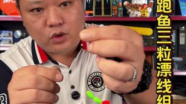 三粒漂线组 老师傅钓小鱼都在使用的三粒漂线组，发配防跑鱼的翻转小鱼钩，专钓石斑、白条、马口等小鱼。#