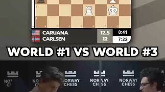 姗姗来迟的卡尔森，又赢了卡鲁阿纳#视觉盛宴 #火力全开 #国际象棋 #卡尔森 #挪威大奖赛
