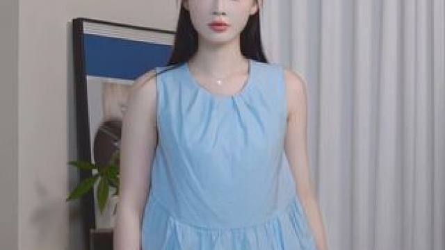 我们好像在哪见过#女装穿搭 #夏季新款 #蓝色系穿搭 #裙子 #ootd穿搭