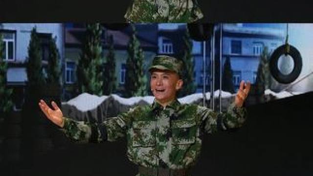 #越动青春 《好八连·军人魂》选段中，文武小生#冯军 饰演成长于新世代的青年士兵秦小军，他用尹派唱腔