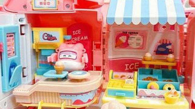 把小爱救援医院翻修成冰淇淋甜品车 #我的玩具分享 #超级飞侠 #超级飞侠玩具 #小爱的冰淇淋甜品车 