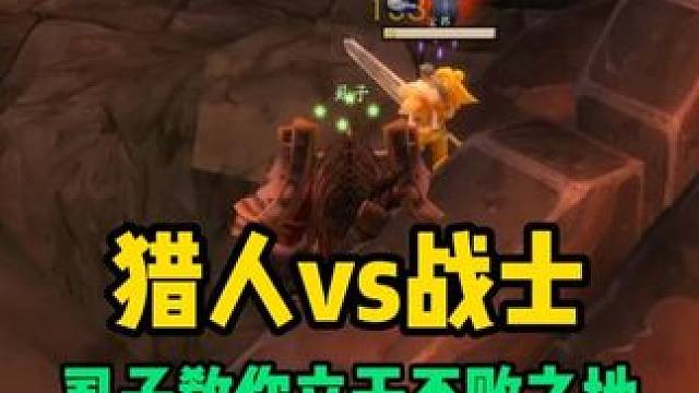 猎人vs战士 虱子教你立于不败之地 魔兽世界怀旧服 #魔兽世界巫妖王终章版本上线 #魔兽世界怀旧服攻