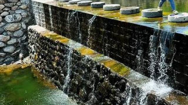 雨后的下丁家常胜水库下游的石磨流水小瀑布～ #小河沟 #小溪流水哗啦啦