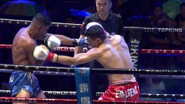 韩飞龙3次读秒对手，霸气获胜！#峨眉传奇 #搏击 #格斗 #体育