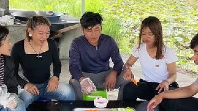 东南亚矮子 #我的乡村生活 #户外烧烤野炊 #原创视频 #农村美食记录生活