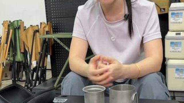304不锈钢材质的户外茶具收纳，非常的小巧，而且经久耐用 #户外茶具 #露营茶具 #不锈钢茶具套装 