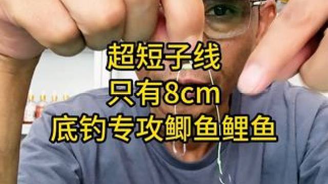 超短子线只有8cm，底钓专攻鲫鱼鲤鱼，梅州钓法双钩快挂短子线 超短子线只有8cm，底钓专攻鲫鱼鲤鱼，