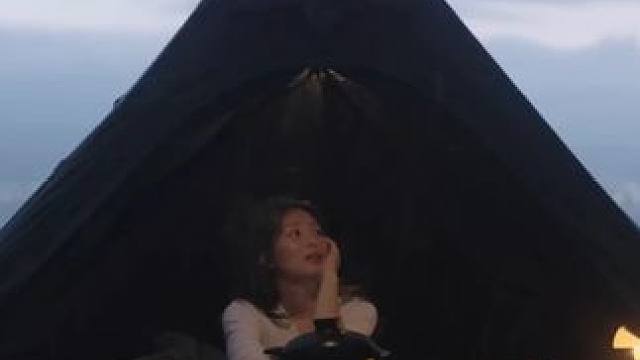 【无限露营】4K完整版小姐姐雨中露营 #露营#沉浸式体验