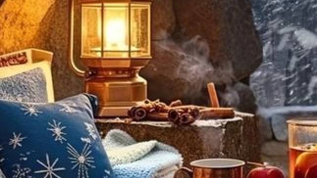 暴风雪在洞口嘶吼，柴火伴着风雪声，让人放松入眠 #白噪音 #助眠视频 #解压助眠 #好好睡觉 #温馨