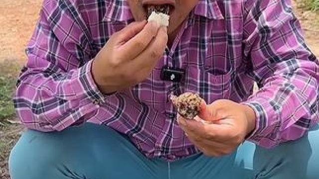 香米饭碳烤风干蛙 #美食 #泰国美食 #户外美食 #内容启发搜索