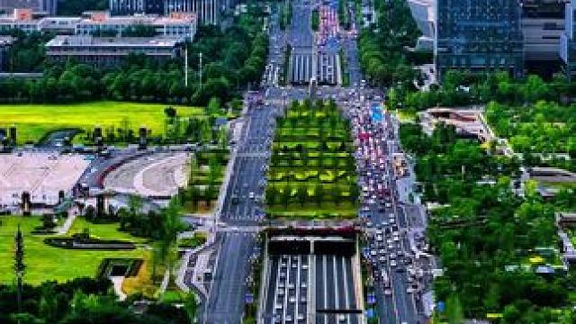 交通繁忙的城市中轴线成都天府大道#天府之国魅力成都 #天府大道#成都欢迎你 #安逸走四川 #原创视频