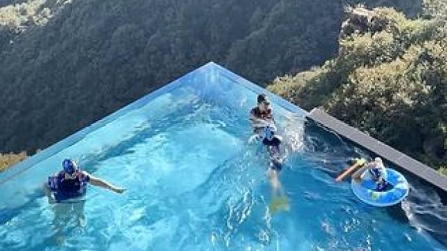 这种无边泳池到底有多危险？ #万万没想到 #奇闻异事