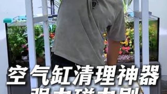 这个强力磁力刷我已经推荐了很多次了，空气缸必备！ 内刷出水藻，外刷擦玻璃，2厘米厚的鱼缸也能牢牢吸住