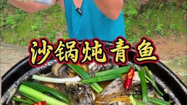  “砂锅青鱼！ 鱼皮不破，汤浓肉鲜 真是美食的天花板 #舌尖上的味道 #家常菜#农村生活 #农村美食