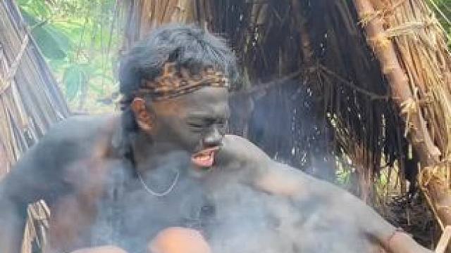 哈哈嘟嘟困 #我的乡村生活 #原创视频 #日常生活 #农村美食记录生活 #非洲原始部落