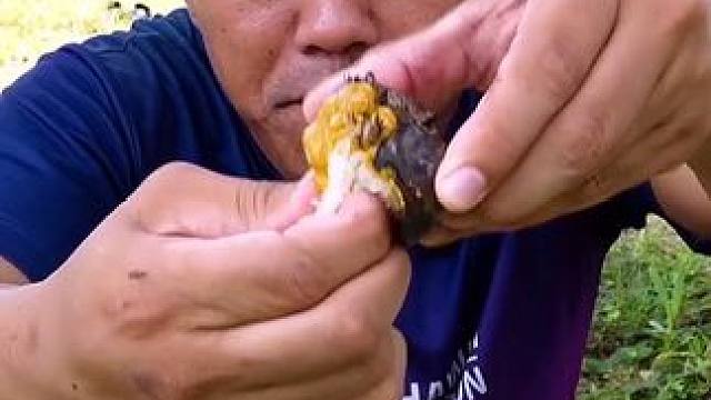 鱼露煮猪肉馅碳烤蟹黄 #美食 #户外美食 #泰国美食 #内容启发搜索