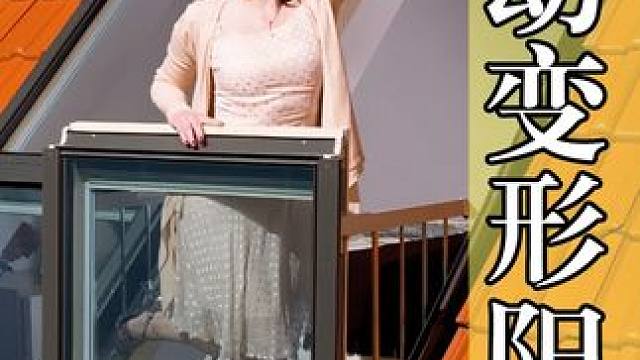 不可思议的变形阳台，仅需五秒窗户变阳台，最大承重800斤！ #变形阳台 #阳台设计 #创意发明