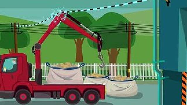 一收割机作业时触碰高压线酿成悲剧！ #收割机 #高压线