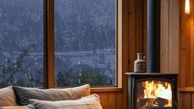 山顶小屋里的雷雨天气，听着雨声入眠吧 #雨声助眠 #解压助眠 #助眠视频 #白噪音 #我的小窝