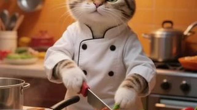 一只会做的小猫