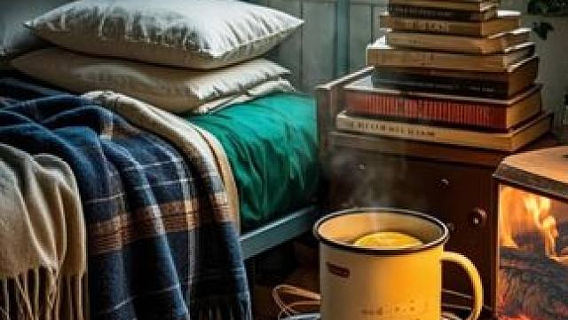 深秋的旧阁楼小屋，窗外有雨声传来，放松身心的氛围 #白噪音 #助眠视频 #解压助眠 #我的小窝 #雨