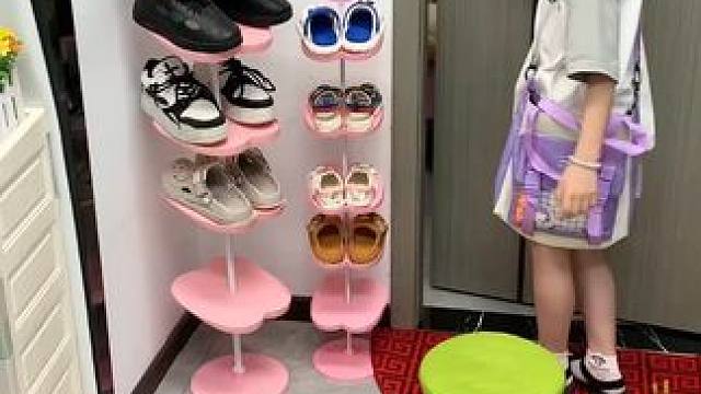 家里不管户型大小只要有娃都可以安排上，真的超好用#母婴好物  #儿童鞋架  #儿童收纳柜