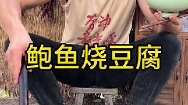 #乡村守护人 #美食#鲍鱼 今天吃鲍鱼烧豆腐这玩意是真香啊太好吃了